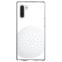 DistinctInk® Clear Shockproof Hybrid Case for Apple iPhone / Samsung Galaxy / Google Pixel - White Golf Ball