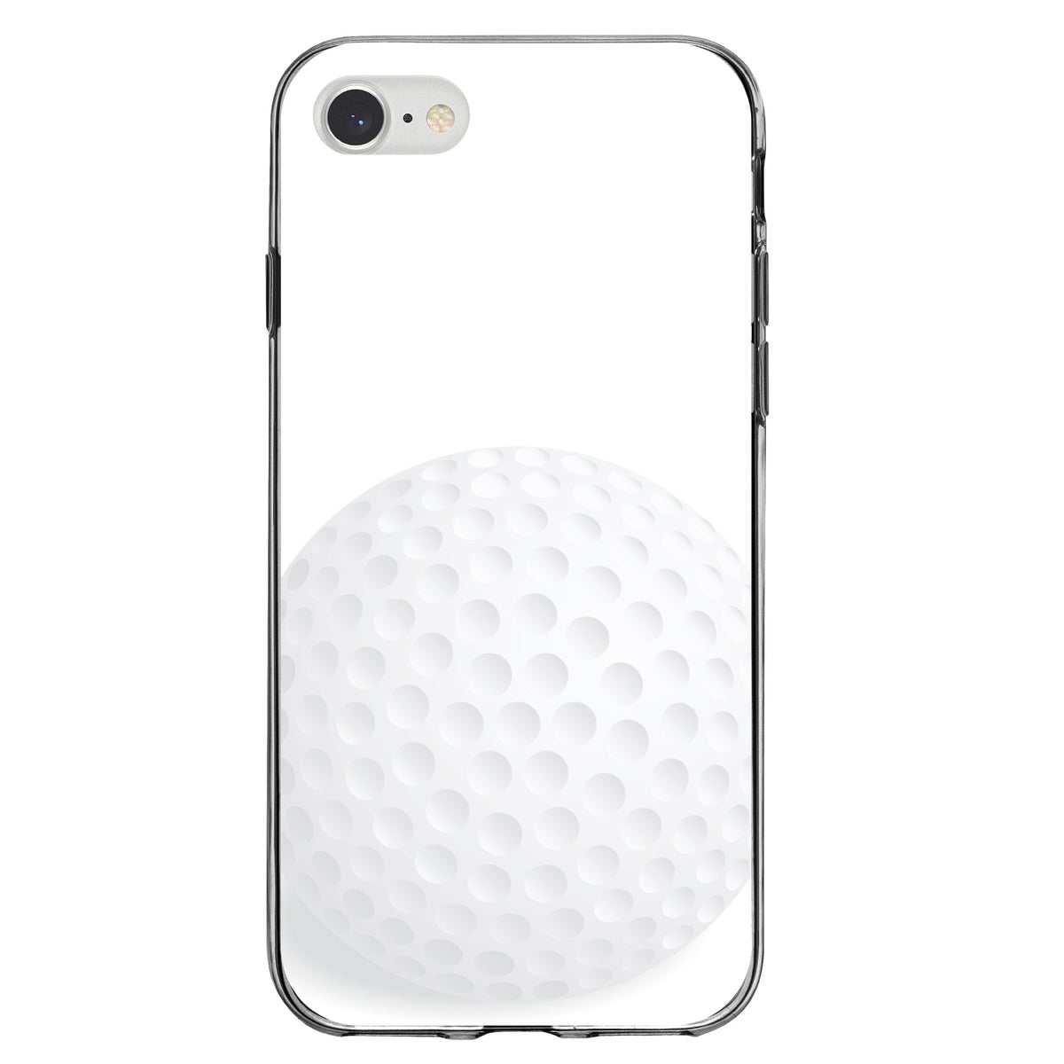 White Golf Ball Clear Shockproof iPhone Case, view 5