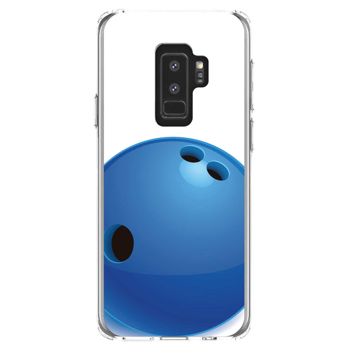 Blue Bowling Ball Clear Shockproof iPhone Case, view 20
