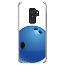 DistinctInk® Clear Shockproof Hybrid Case for Apple iPhone / Samsung Galaxy / Google Pixel - Blue Bowling Ball