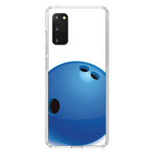 DistinctInk® Clear Shockproof Hybrid Case for Apple iPhone / Samsung Galaxy / Google Pixel - Blue Bowling Ball