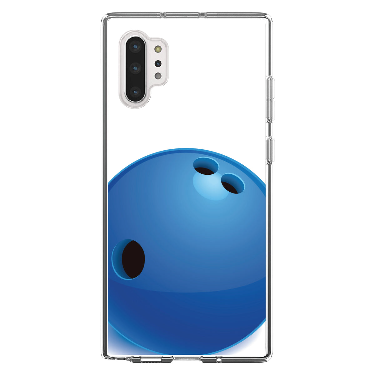 Blue Bowling Ball Clear Shockproof iPhone Case, view 10