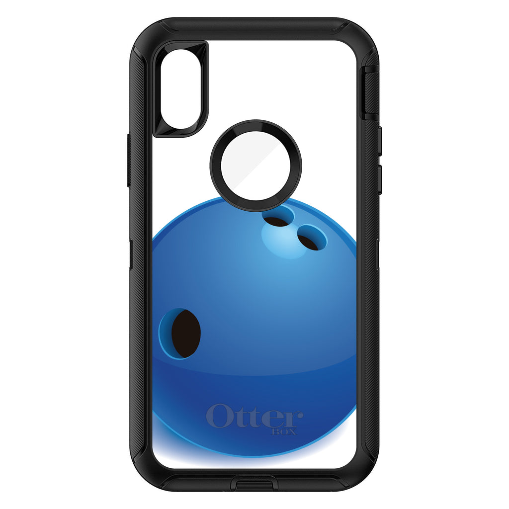 Blue Bowling Ball OtterBox Defender Case for iPhone & Galaxy, view 3