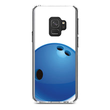 DistinctInk® Clear Shockproof Hybrid Case for Apple iPhone / Samsung Galaxy / Google Pixel - Blue Bowling Ball