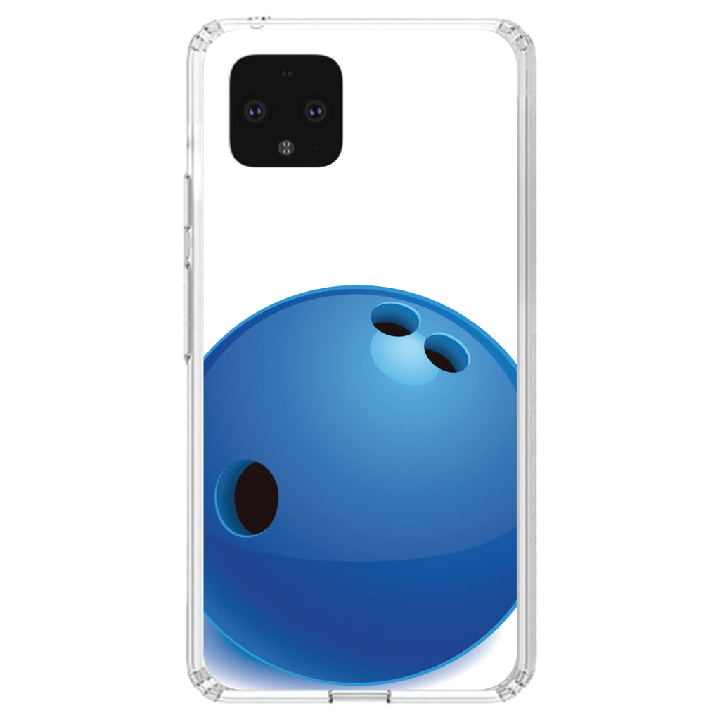 Blue Bowling Ball Clear Shockproof iPhone Case, view 23