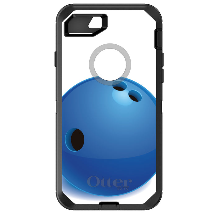 DistinctInk™ OtterBox Defender Series Case for Apple iPhone / Samsung Galaxy / Google Pixel - Blue Bowling Ball