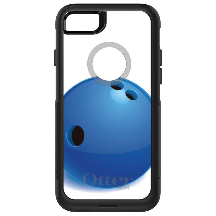 DistinctInk OtterBox Commuter Series Case for Apple iPhone or Samsung Galaxy - Blue Bowling Ball