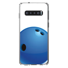 DistinctInk® Clear Shockproof Hybrid Case for Apple iPhone / Samsung Galaxy / Google Pixel - Blue Bowling Ball