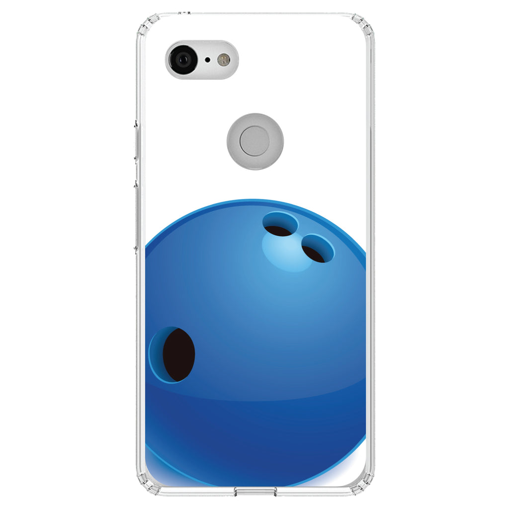 Blue Bowling Ball Clear Shockproof iPhone Case, view 21