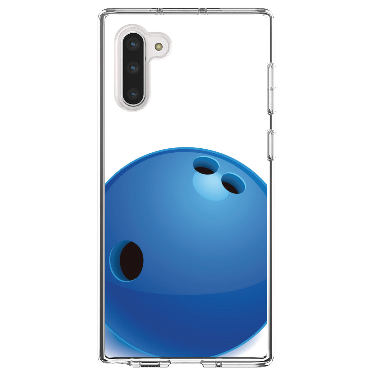 Blue Bowling Ball Clear Shockproof iPhone Case, view 9