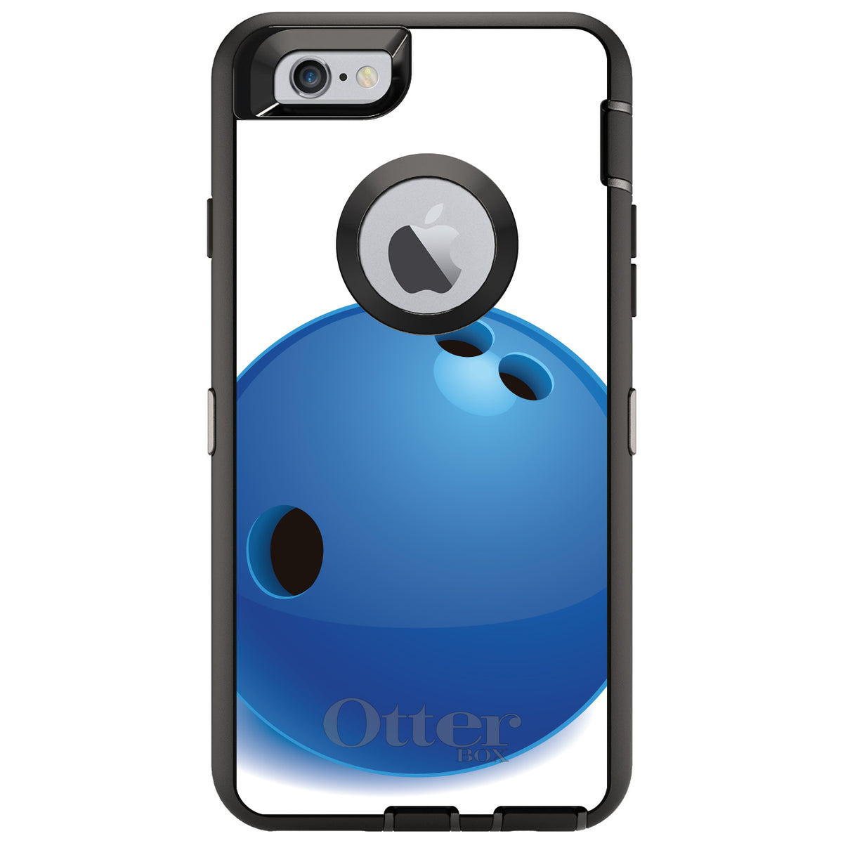 Blue Bowling Ball OtterBox Defender Case for iPhone & Galaxy, view 4