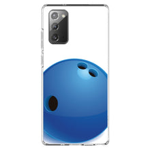 DistinctInk® Clear Shockproof Hybrid Case for Apple iPhone / Samsung Galaxy / Google Pixel - Blue Bowling Ball