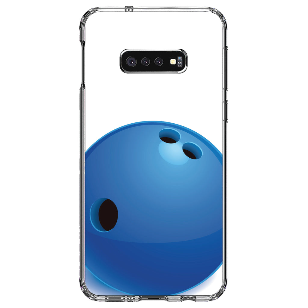 Blue Bowling Ball Clear Shockproof iPhone Case, view 18