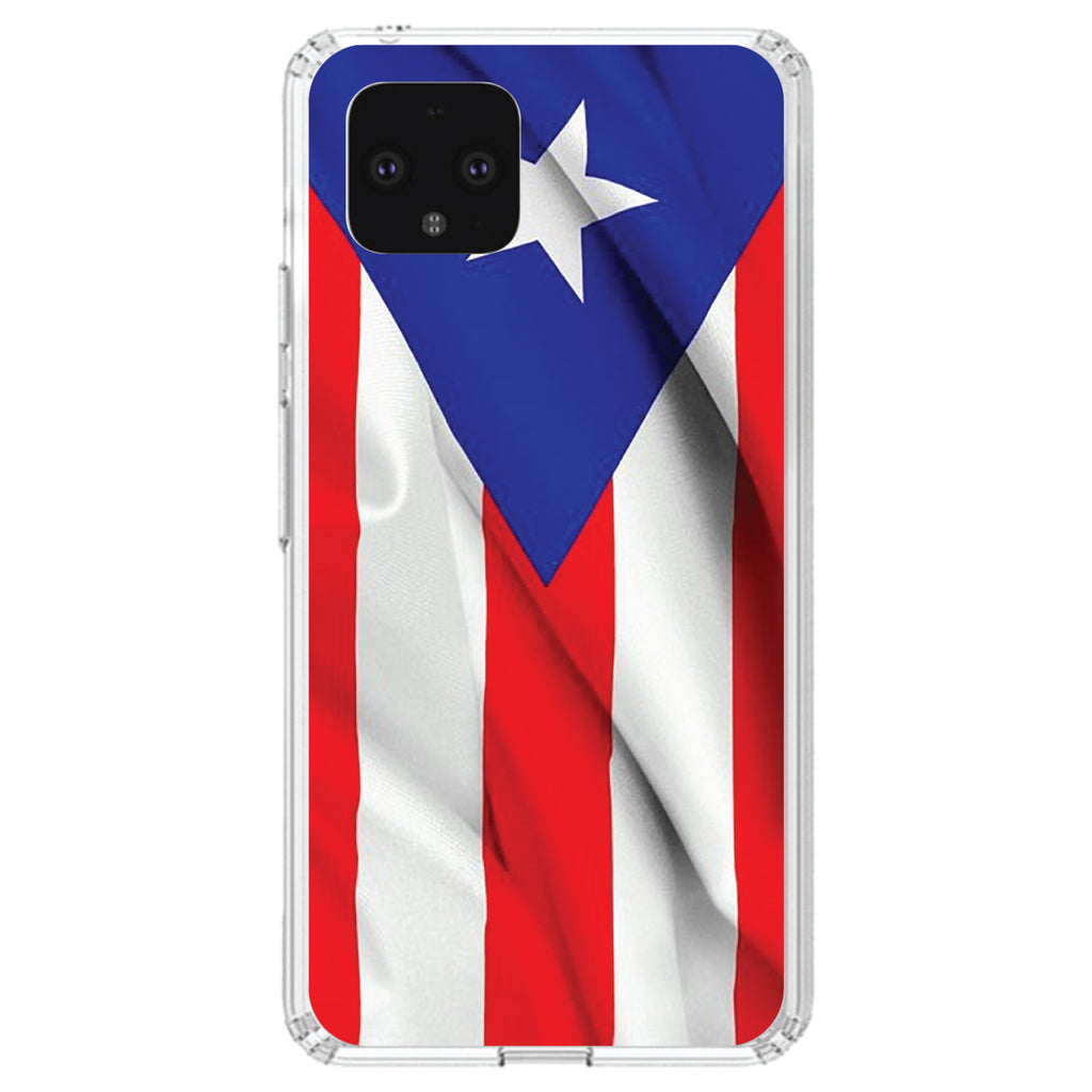 Red White Blue Puerto Rico Flag Clear Shockproof iPhone Case, view 23