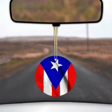 Red White Blue Puerto Rico Flag Ceramic Ornament