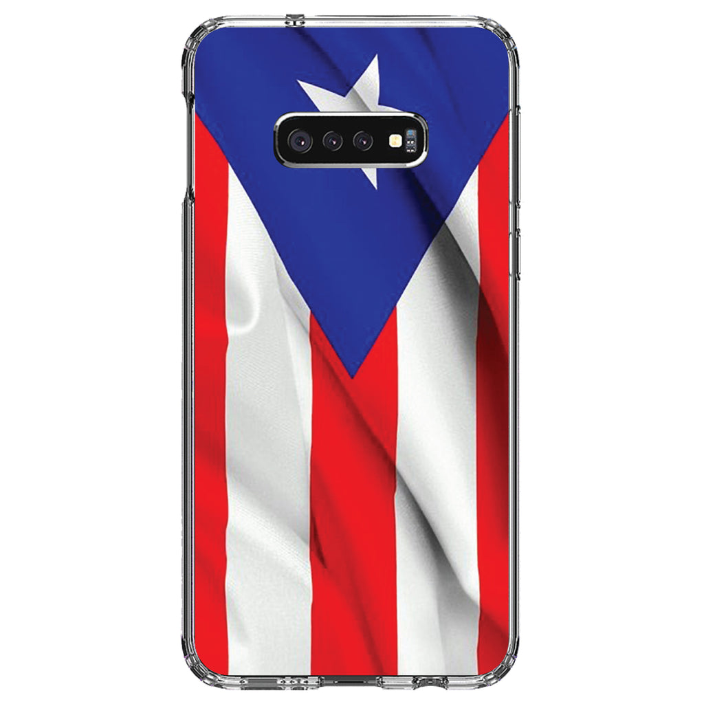 Red White Blue Puerto Rico Flag Clear Shockproof iPhone Case, view 18