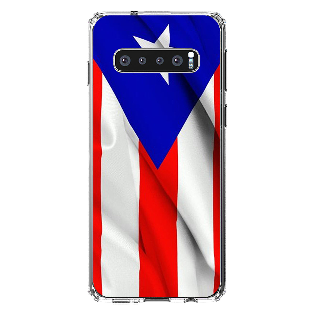 Red White Blue Puerto Rico Flag Clear Shockproof iPhone Case, view 17