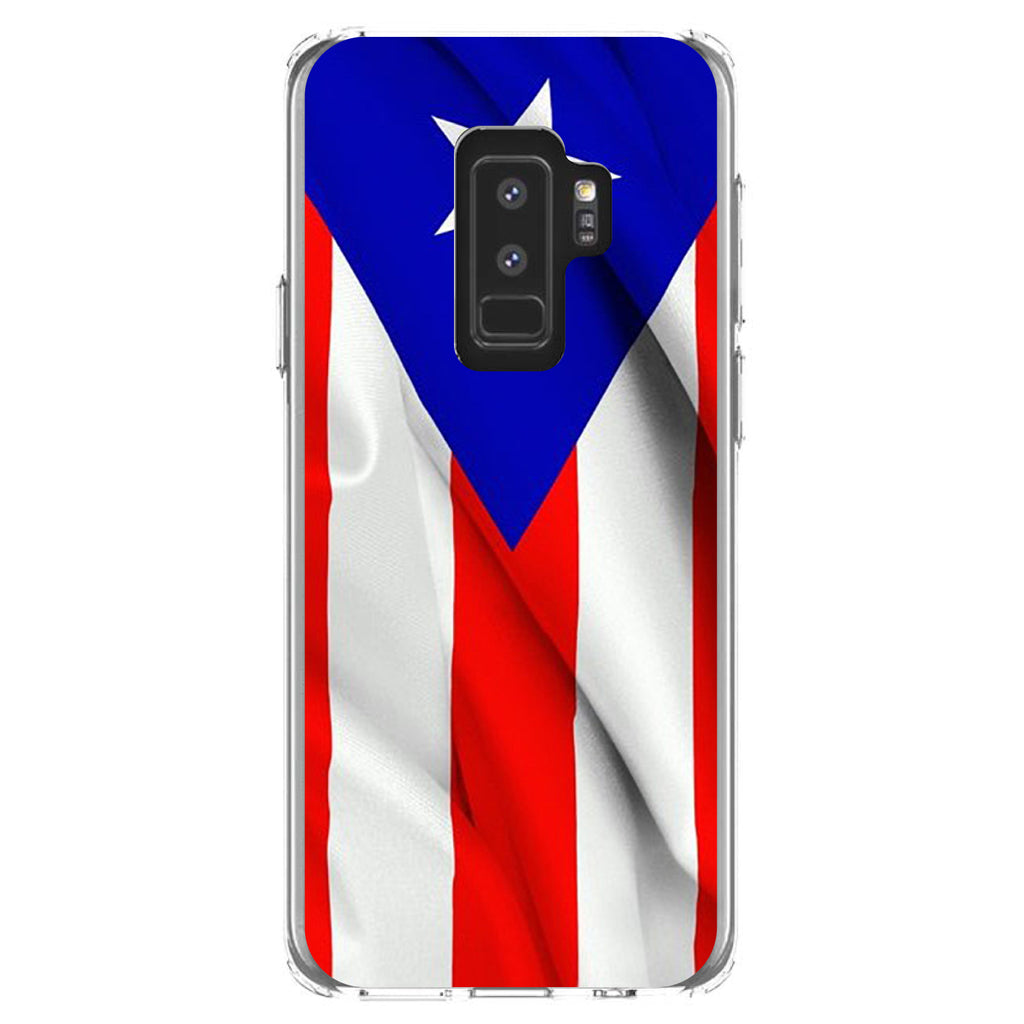 Red White Blue Puerto Rico Flag Clear Shockproof iPhone Case, view 20