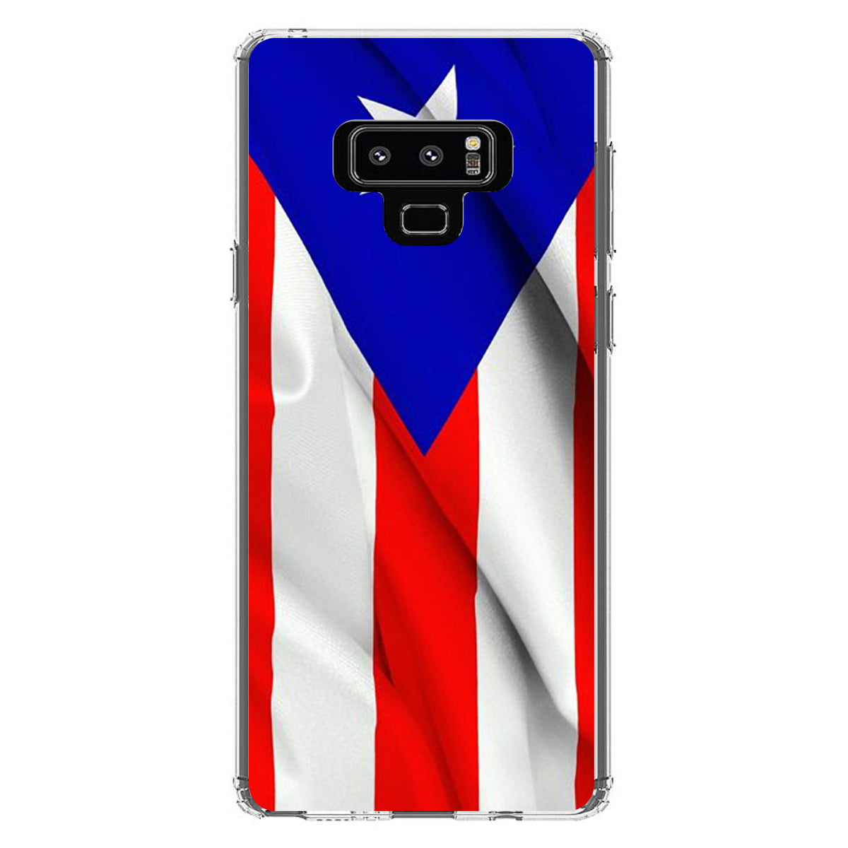 Red White Blue Puerto Rico Flag Clear Shockproof iPhone Case, view 11