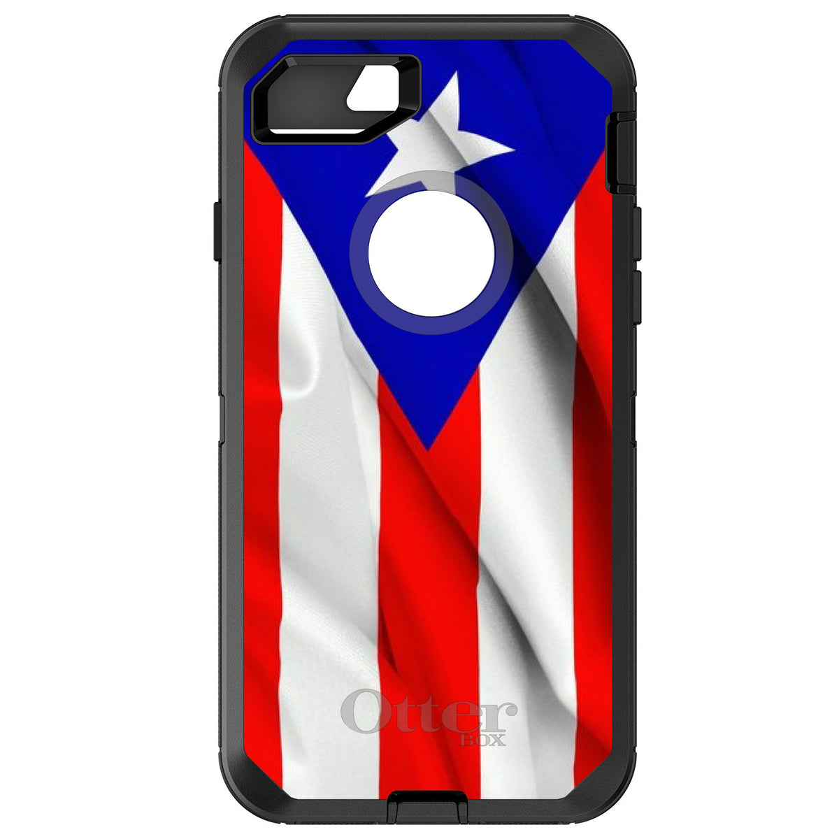 Red White Blue Puerto Rico Flag OtterBox Defender Case for iPhone & Galaxy