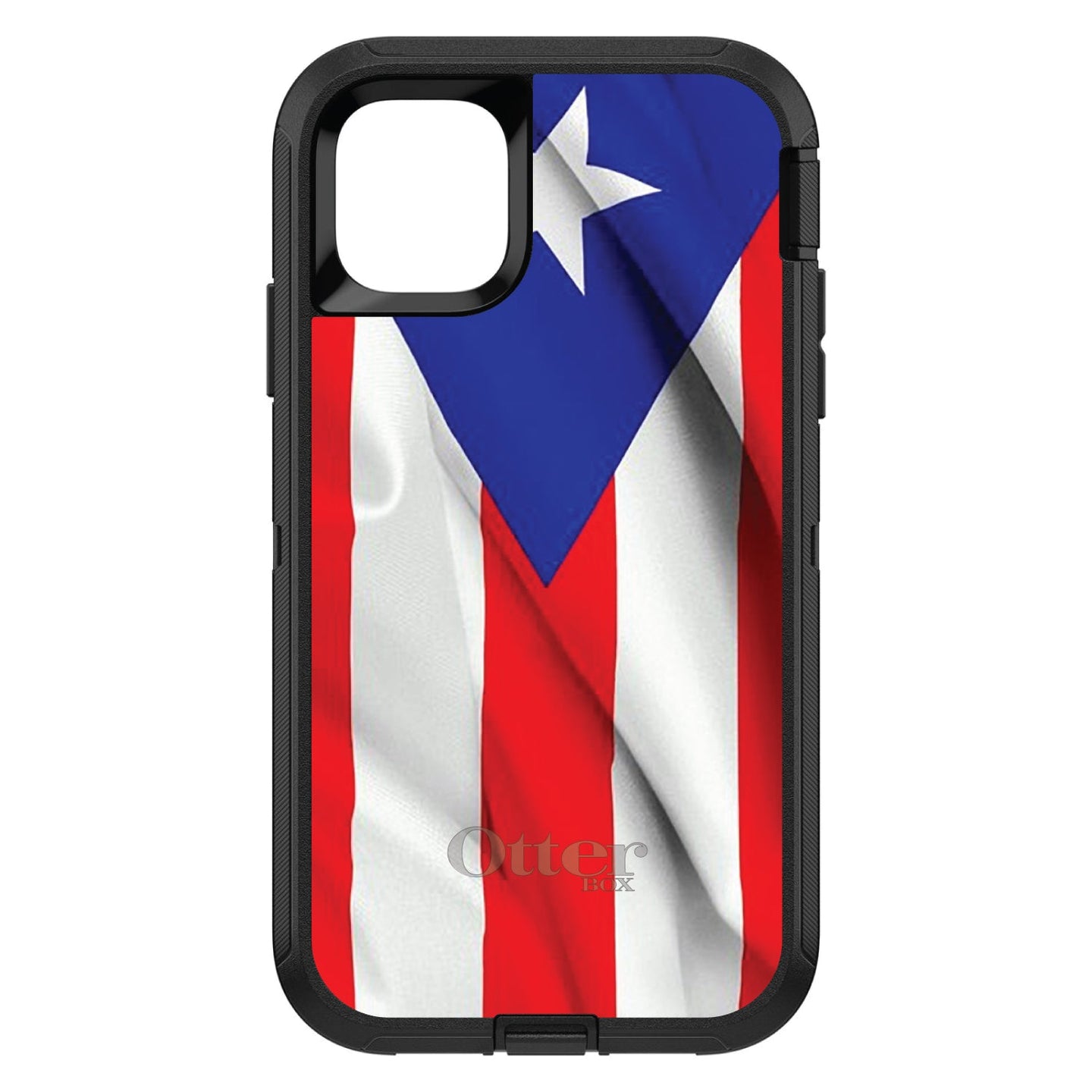 DistinctInk™ OtterBox Defender Series Case for Apple iPhone / Samsung Galaxy / Google Pixel - Red White Blue Puerto Rico Flag