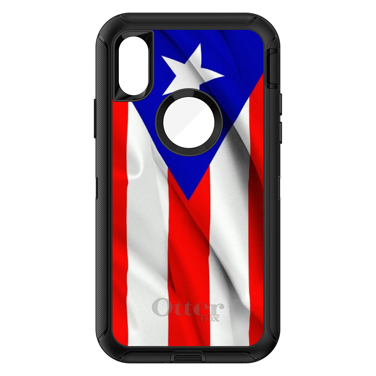 Red White Blue Puerto Rico Flag OtterBox Defender Case for iPhone & Galaxy, view 3