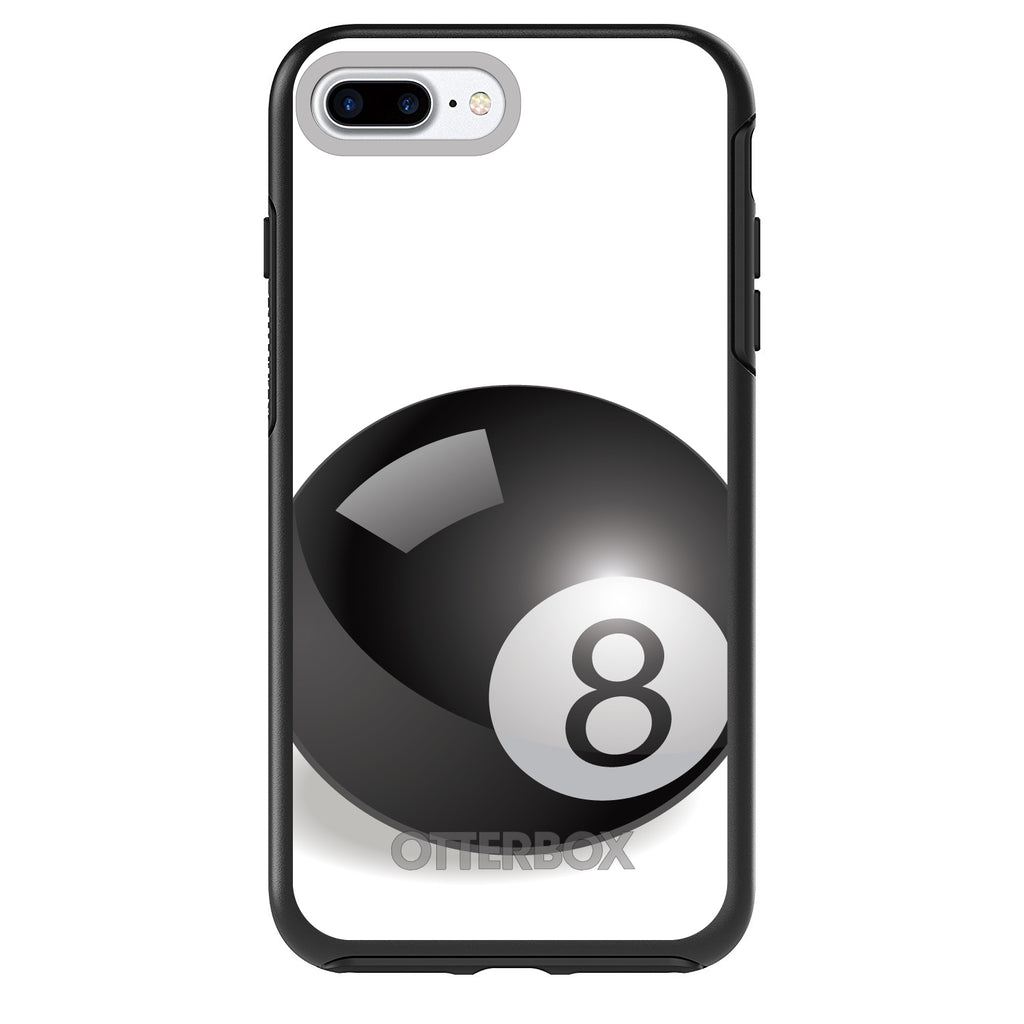 Black Eight Ball 8 OtterBox Symmetry Case for iPhone & Galaxy, view 2
