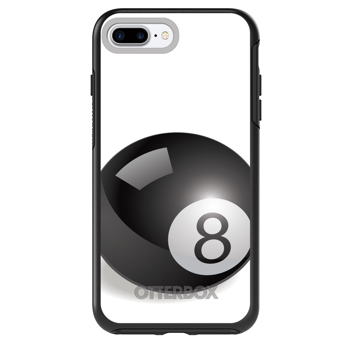 Black Eight Ball 8 OtterBox Symmetry Case for iPhone & Galaxy, view 2