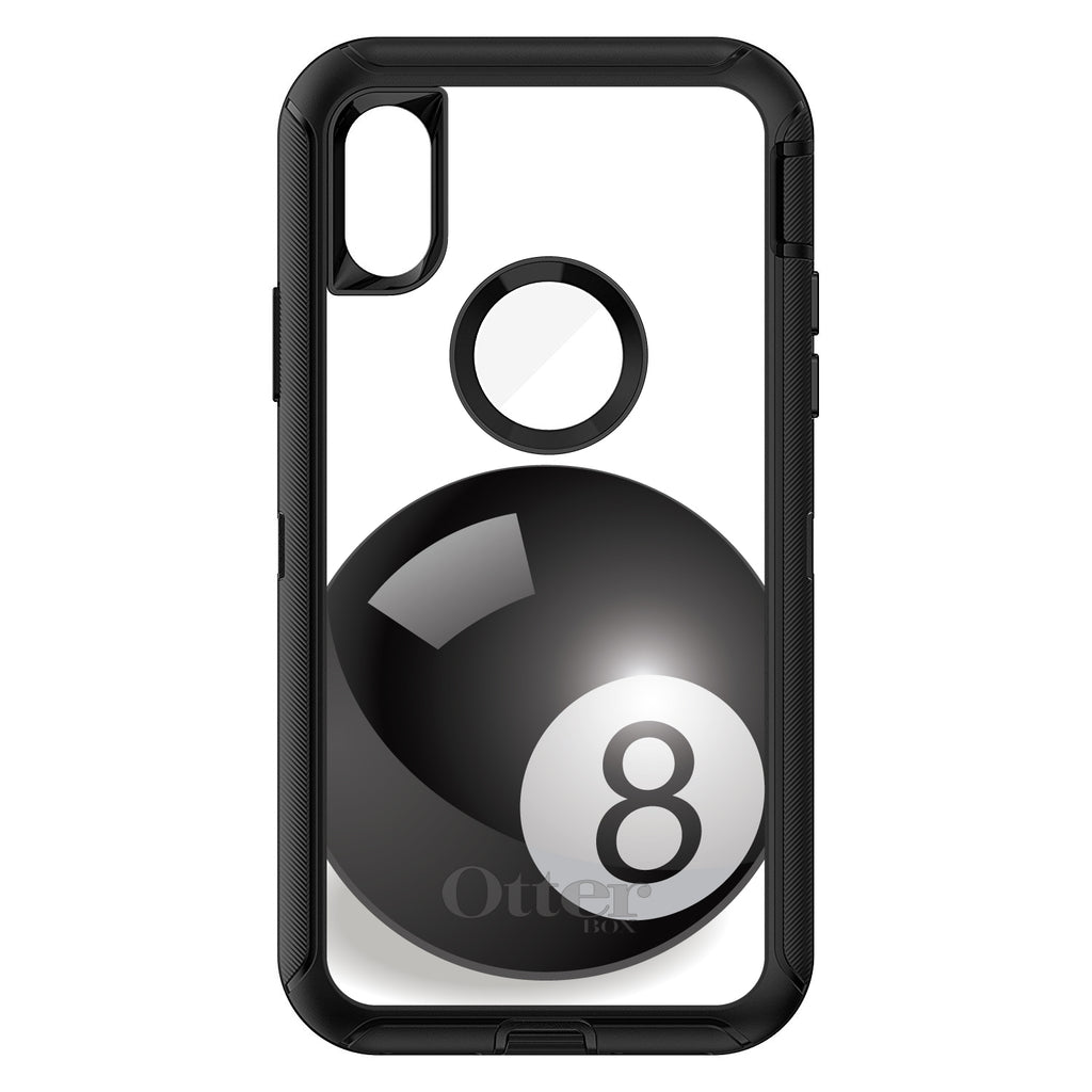 Black Eight Ball 8 OtterBox Defender Case for iPhone & Galaxy, view 3