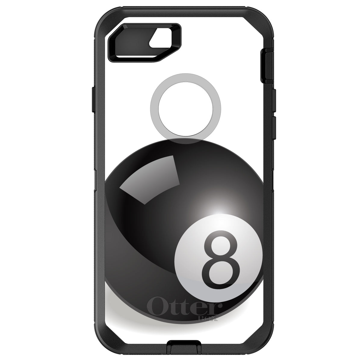 Black Eight Ball 8 OtterBox Defender Case for iPhone & Galaxy