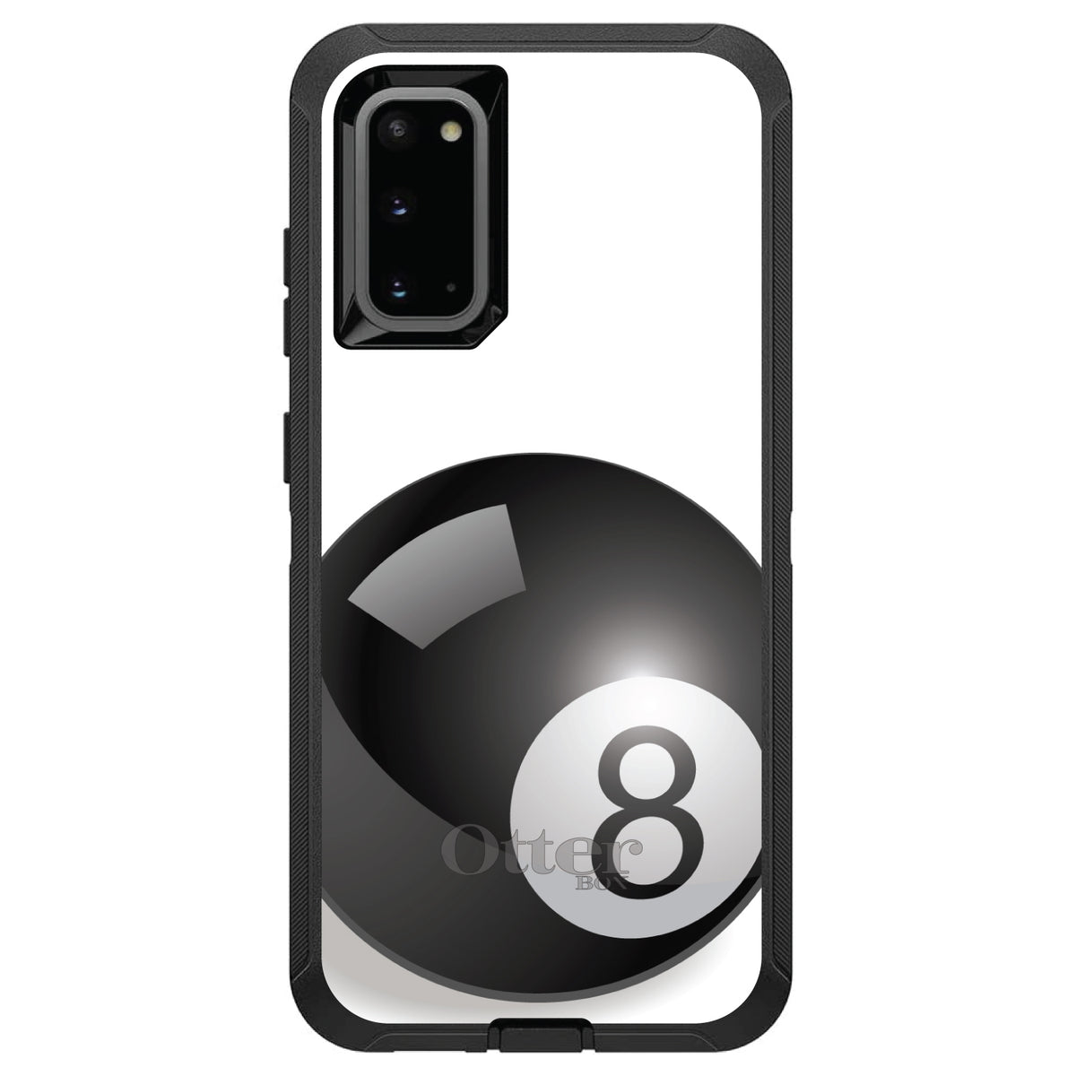 Black Eight Ball 8 OtterBox Defender Case for iPhone & Galaxy, view 8