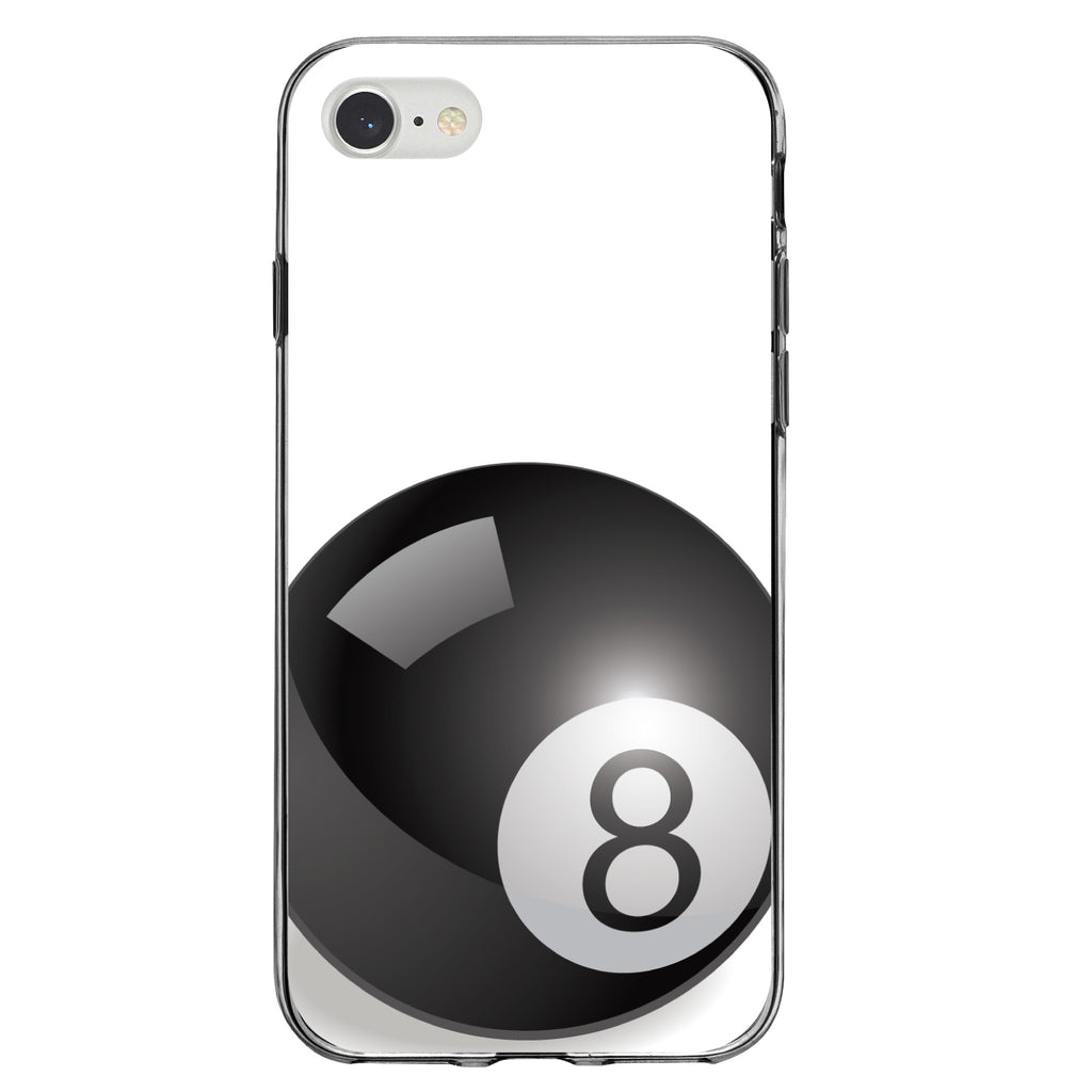 Black Eight Ball 8 Clear Shockproof iPhone Case, view 5