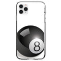 Black Eight Ball 8 Clear Shockproof iPhone Case