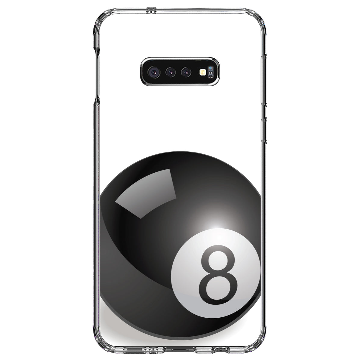 Black Eight Ball 8 Clear Shockproof iPhone Case, view 18