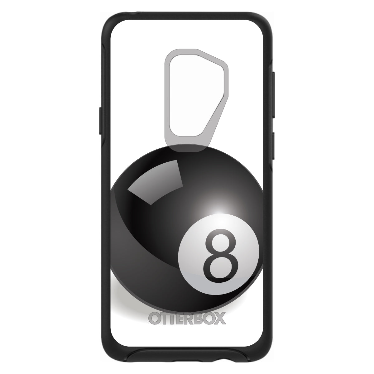 Black Eight Ball 8 OtterBox Symmetry Case for iPhone & Galaxy, view 9