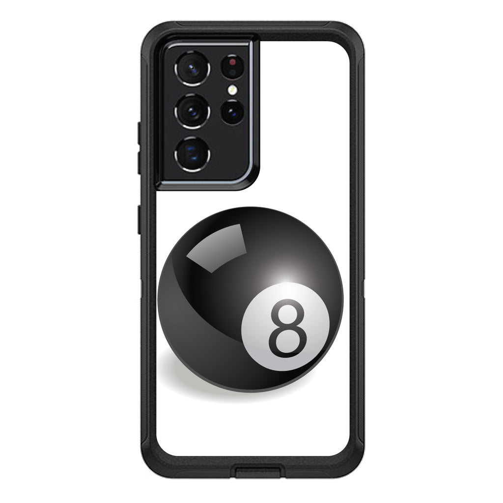 Black Eight Ball 8 OtterBox Defender Case for iPhone & Galaxy, view 7