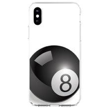 DistinctInk® Clear Shockproof Hybrid Case for Apple iPhone / Samsung Galaxy / Google Pixel - Black Eight Ball 8