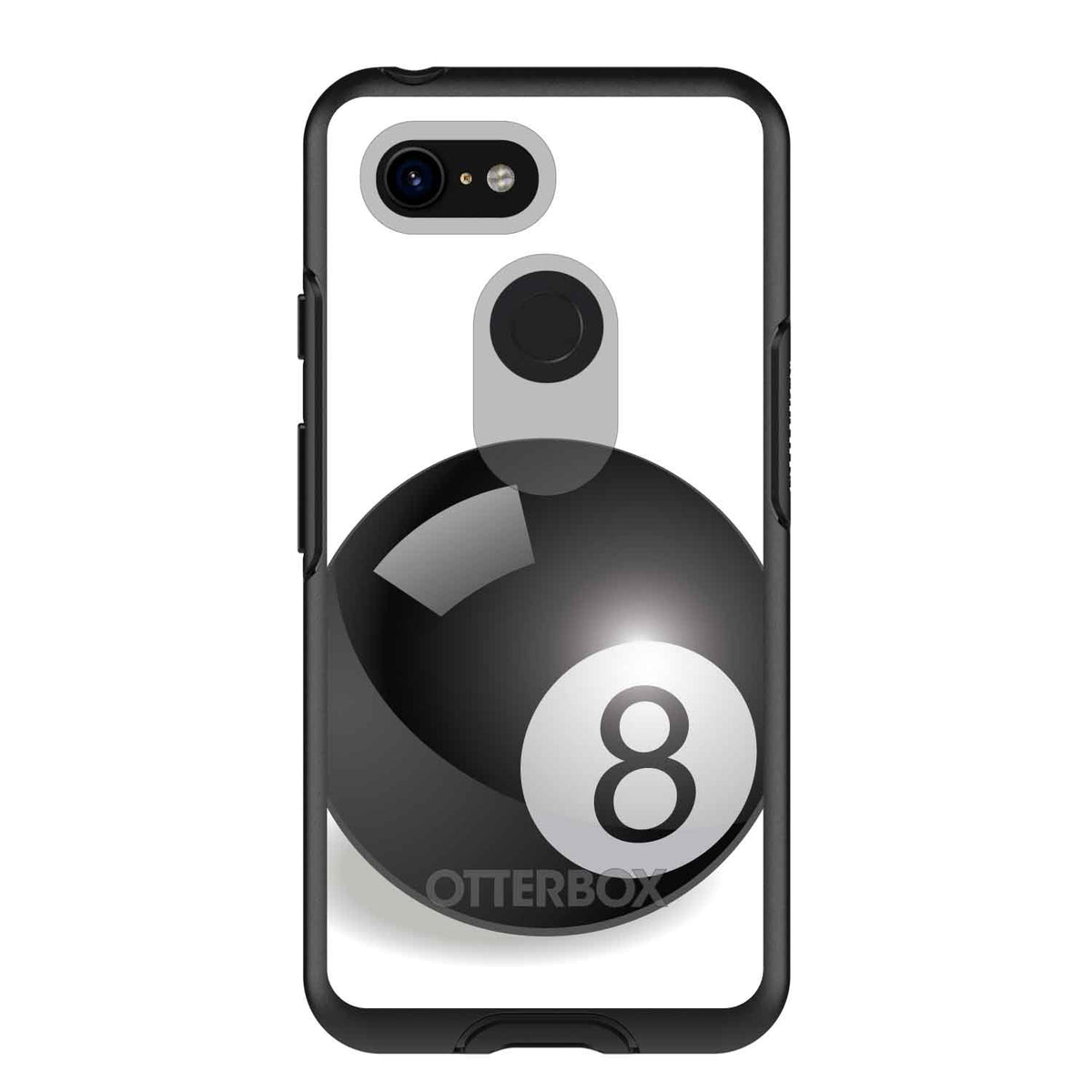 Black Eight Ball 8 OtterBox Symmetry Case for iPhone & Galaxy, view 15