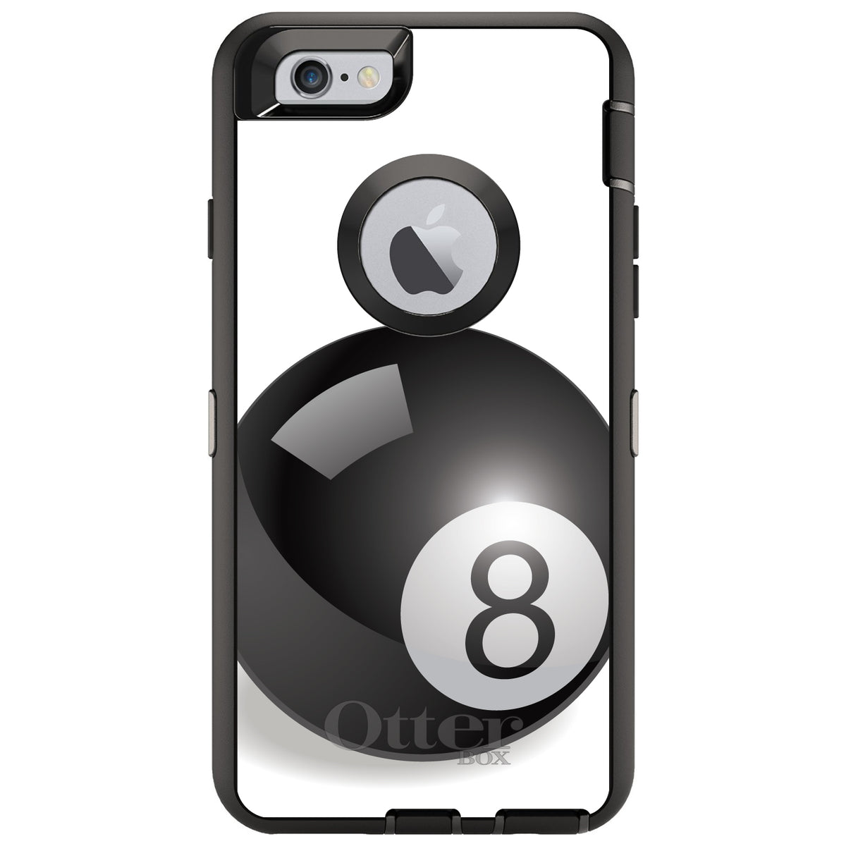 Black Eight Ball 8 OtterBox Defender Case for iPhone & Galaxy, view 4