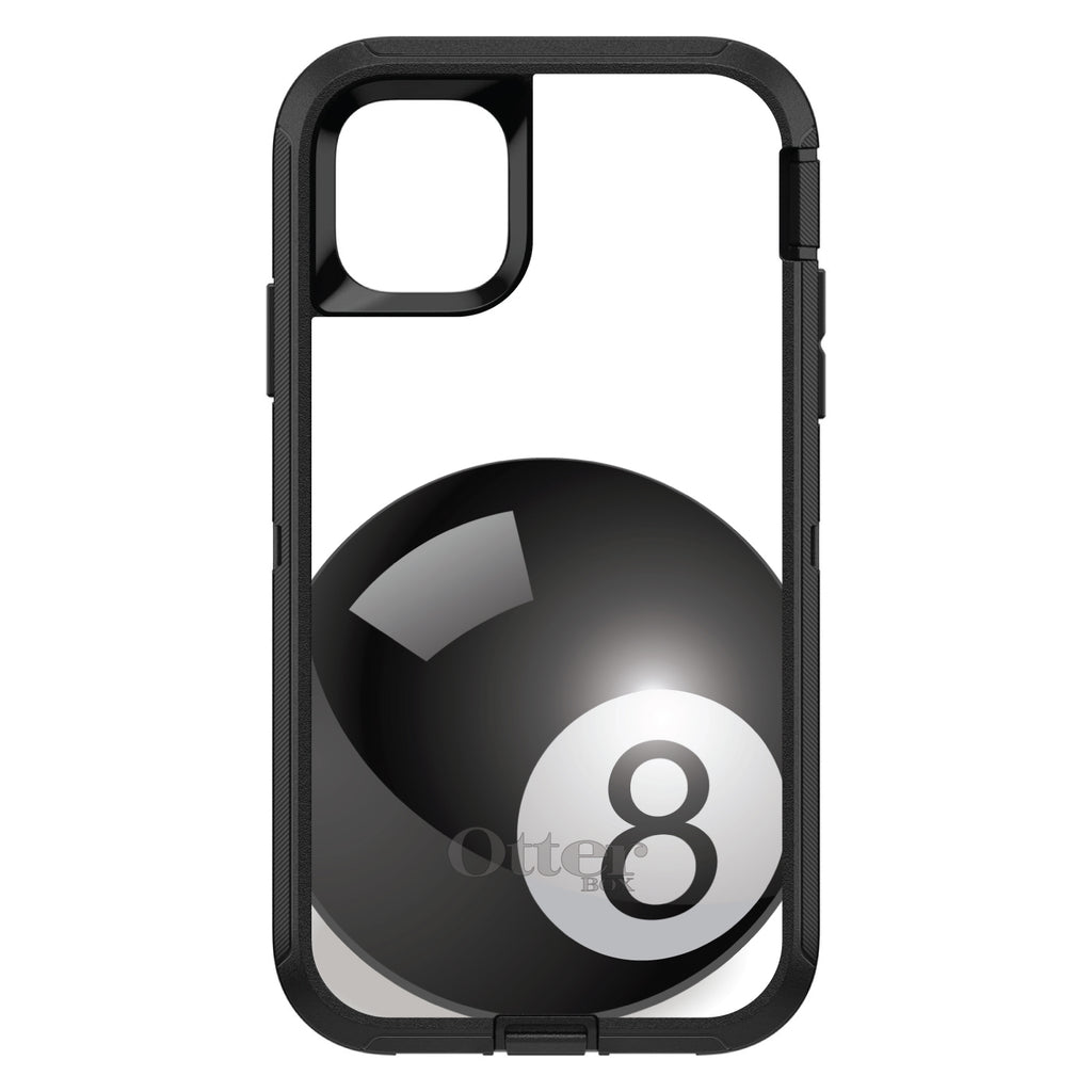 Black Eight Ball 8 OtterBox Defender Case for iPhone & Galaxy, view 2