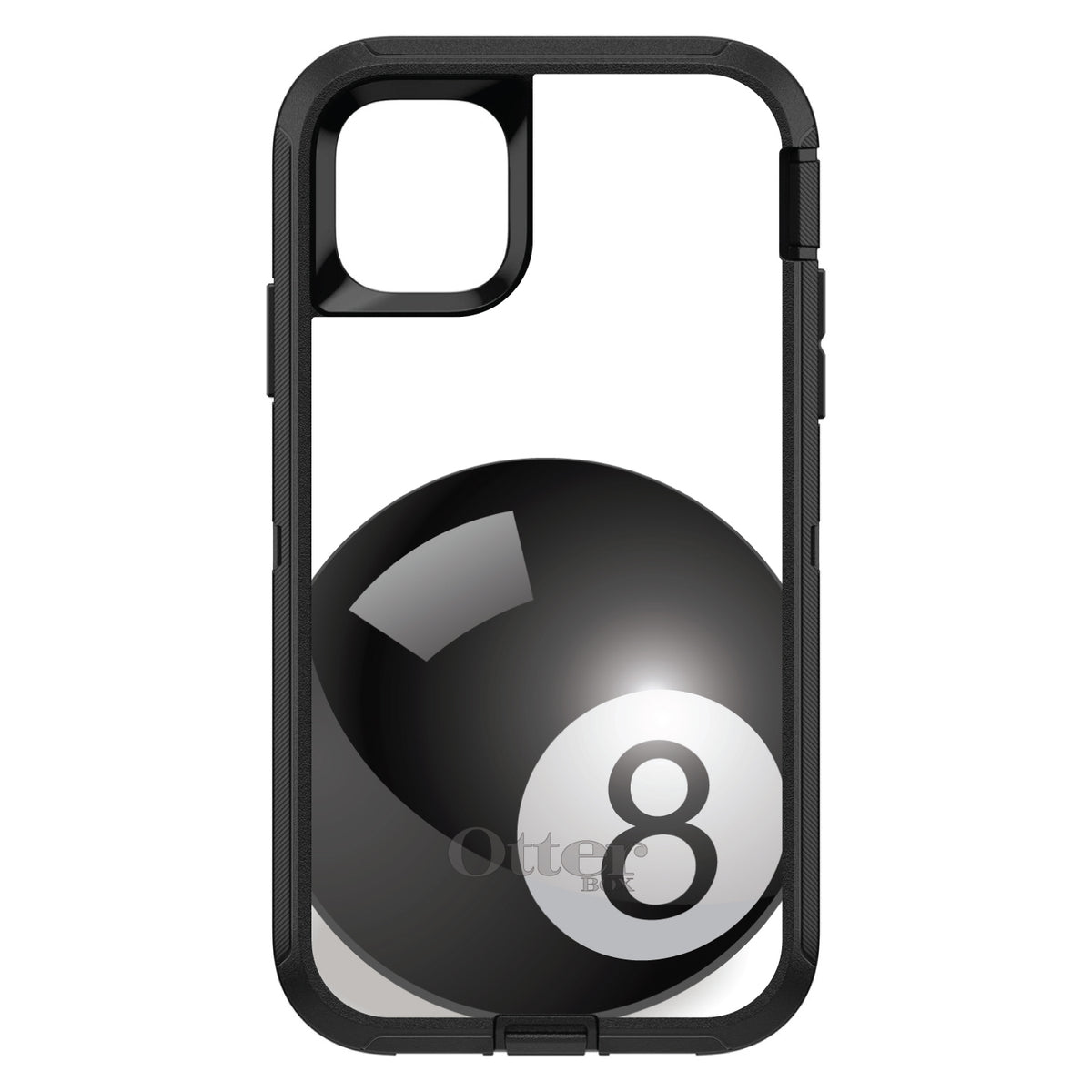 Black Eight Ball 8 OtterBox Defender Case for iPhone & Galaxy, view 2