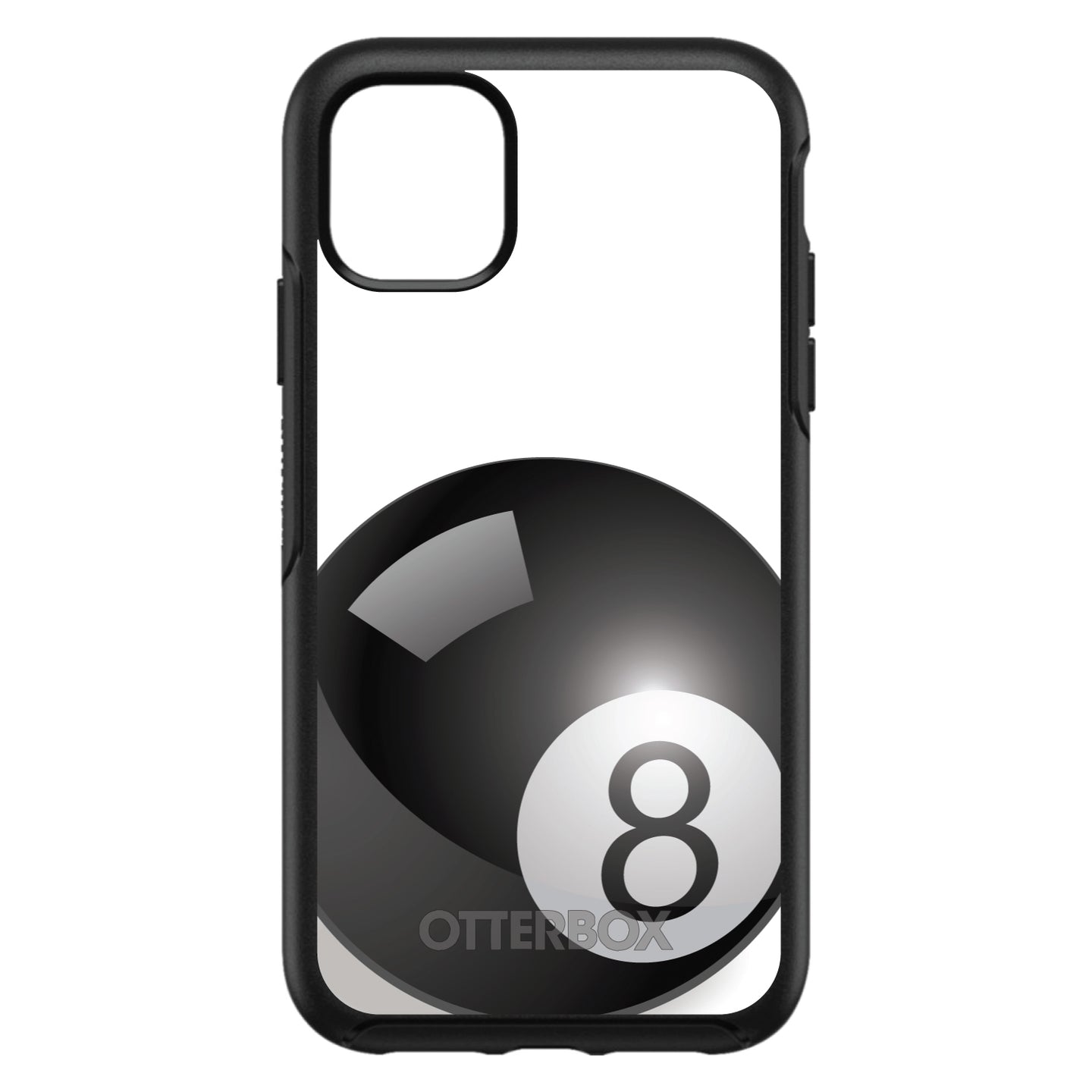 DistinctInk™ OtterBox Symmetry Series Case for Apple iPhone / Samsung Galaxy / Google Pixel - Black Eight Ball 8