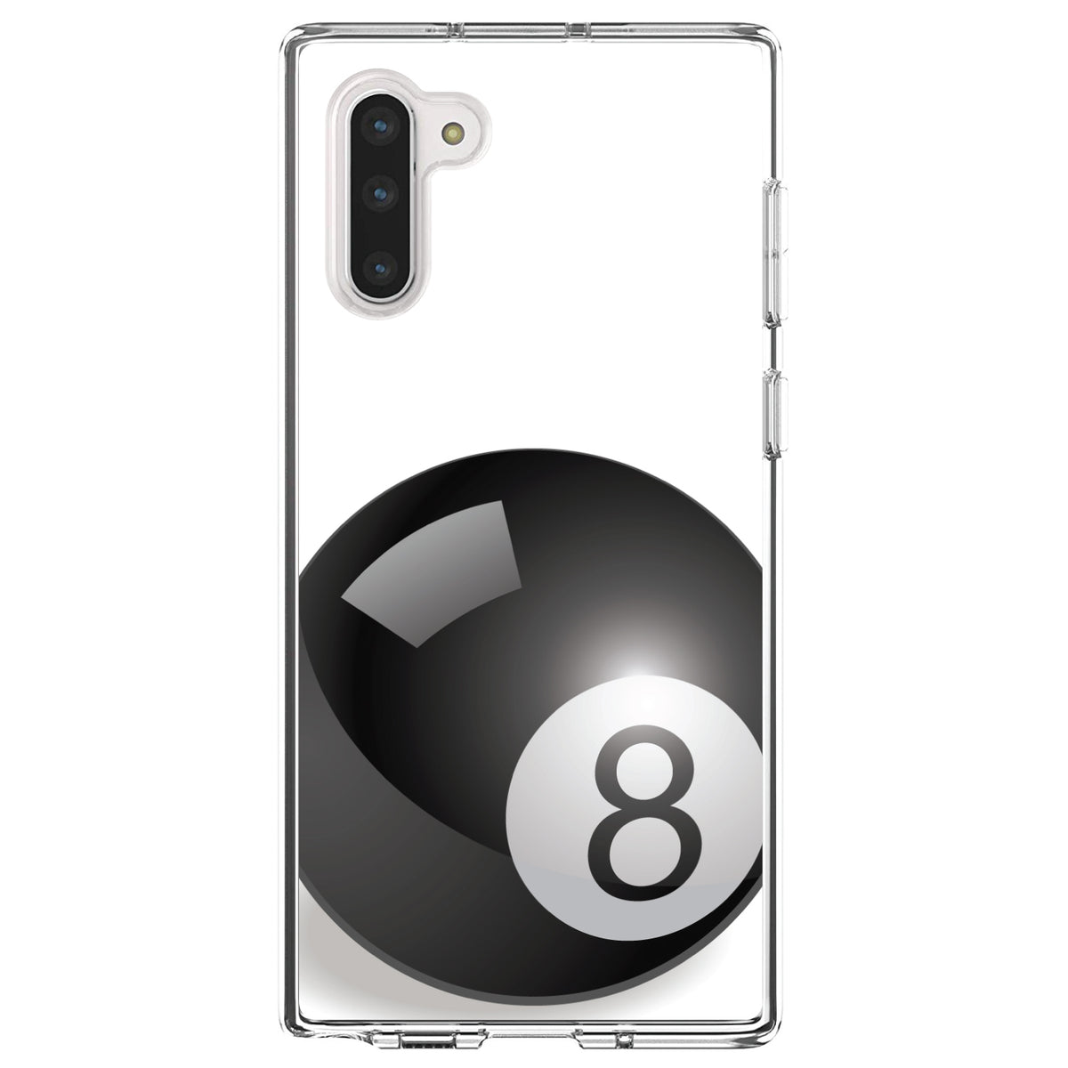 Black Eight Ball 8 Clear Shockproof iPhone Case, view 9