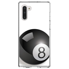 DistinctInk® Clear Shockproof Hybrid Case for Apple iPhone / Samsung Galaxy / Google Pixel - Black Eight Ball 8