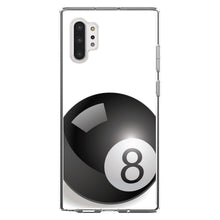 DistinctInk® Clear Shockproof Hybrid Case for Apple iPhone / Samsung Galaxy / Google Pixel - Black Eight Ball 8