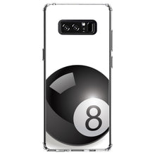 DistinctInk® Clear Shockproof Hybrid Case for Apple iPhone / Samsung Galaxy / Google Pixel - Black Eight Ball 8