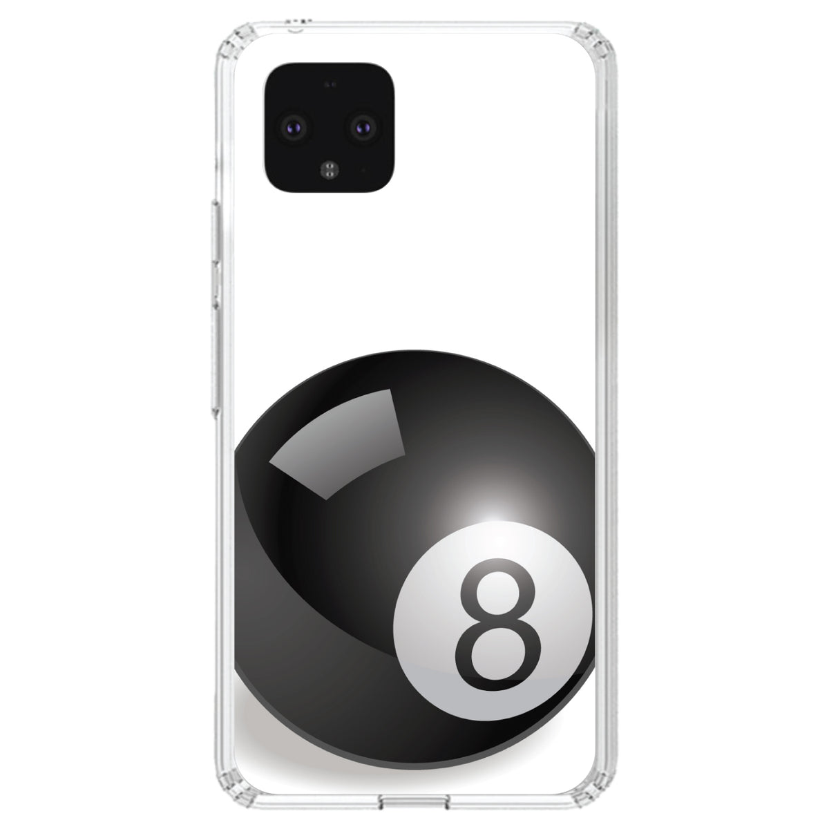 Black Eight Ball 8 Clear Shockproof iPhone Case, view 23