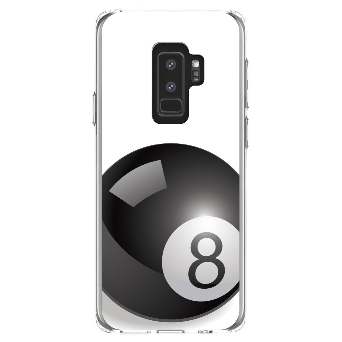 Black Eight Ball 8 Clear Shockproof iPhone Case, view 20