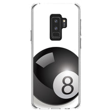 DistinctInk® Clear Shockproof Hybrid Case for Apple iPhone / Samsung Galaxy / Google Pixel - Black Eight Ball 8