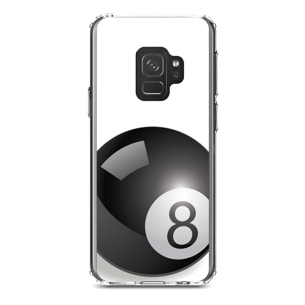 Black Eight Ball 8 Clear Shockproof iPhone Case, view 19